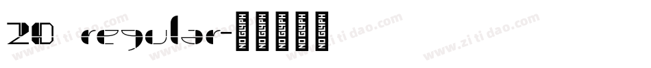 20 regular字体转换